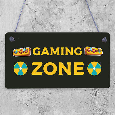 Gaming Zone Plaque For Boys Bedroom Man Cave Gaming Gamer Accessories