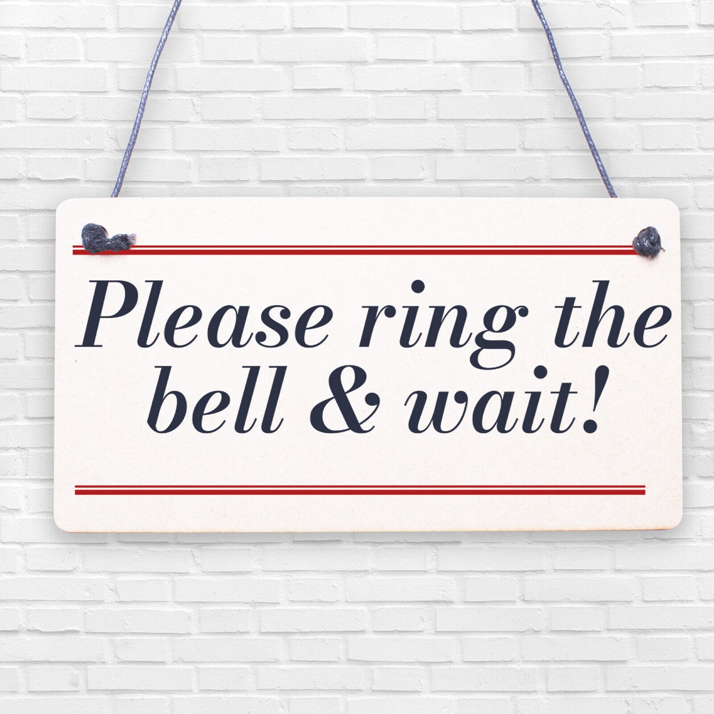 PLEASE RING THE BELL House Door Hanging Plaque Garden Home Decor Sign Notice