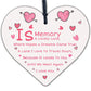 Memory Is A Lovely Lane Wooden Hanging Heart Memorial Plaque Heaven Love Sign