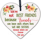 Thank You Sisters Friendship Plaques Wooden Heart Christmas Best Friend Gifts