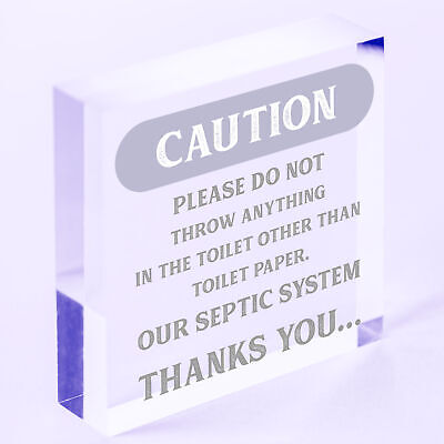 Only Toilet Paper Hanging Septic Tank Plaque Bathroom Thank You Toilet Door Sign