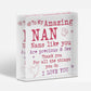 Thank You Birthday Christmas Gift For Nan Acrylic Plaque Nan Keepsake Present