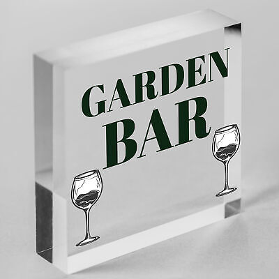 Shabby Chic Garden Bar Sign Hanging Wall Sign For Bar Summerhouse Alcohol Gift