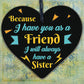 Best FRIEND Sister Gifts Wooden Heart Christmas Friendship Gift Birthday Plaque