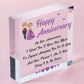 Anniversary Annoying Funny Marriage Couples Gift Hanging Plaque Wedding Sign