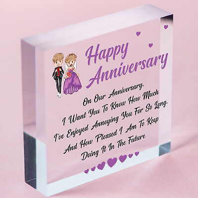 Anniversary Annoying Funny Marriage Couples Gift Hanging Plaque Wedding Sign