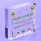 THANK YOU GIFT For Teacher, Teaching Assistant, Nursery Teacher Wood Heart