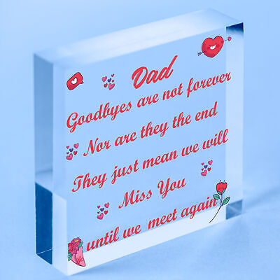 Christmas Memory Baubles For Dad Christmas Memorial Gift Acrylic Heart