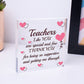 Teachers Like You Wood Heart Plaque Leaving Gift Nursery Preschool Thank You