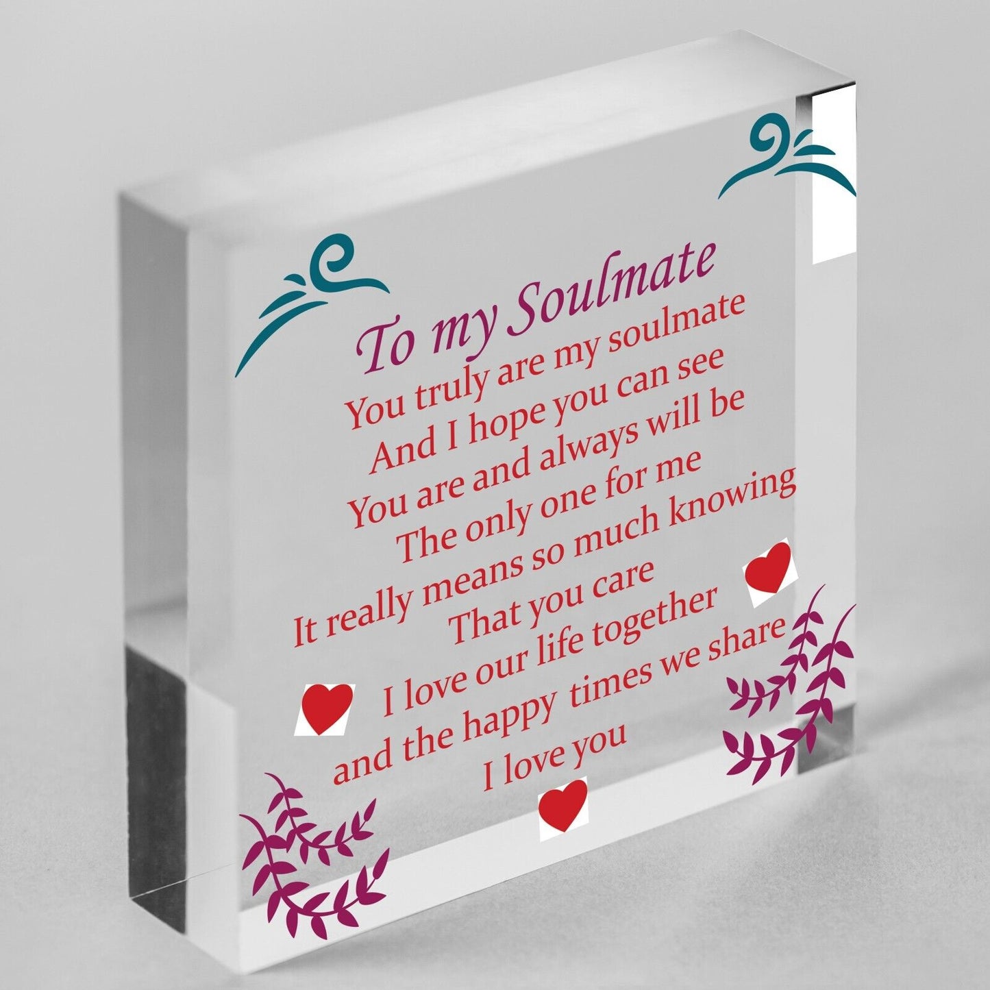 Soulmate Gift For Her Heart Anniversary Valentines Gift For Boyfriend Girlfriend