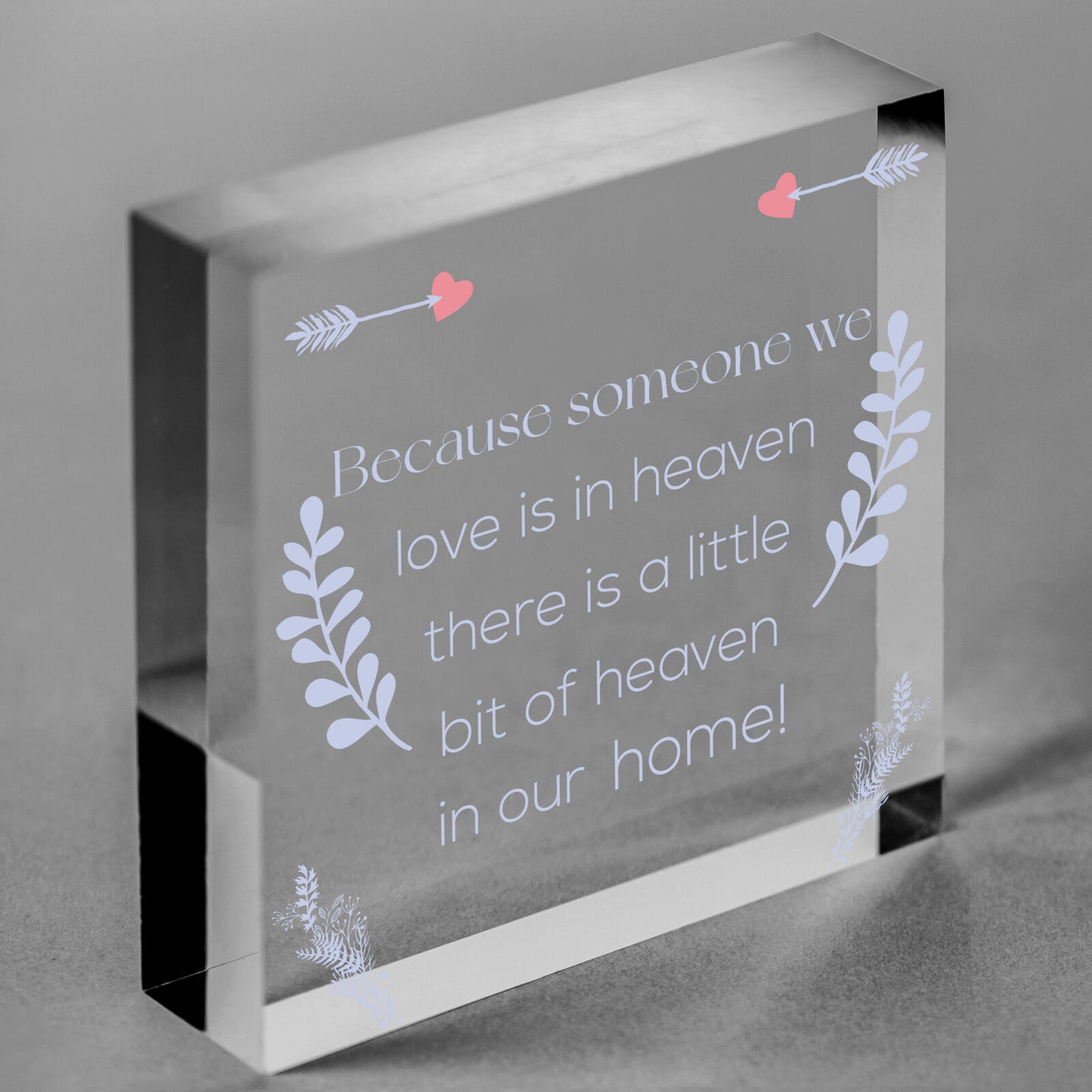 Handmade Heart Plaque Memorial Gift to Remember Lost Loved Ones at Christmas