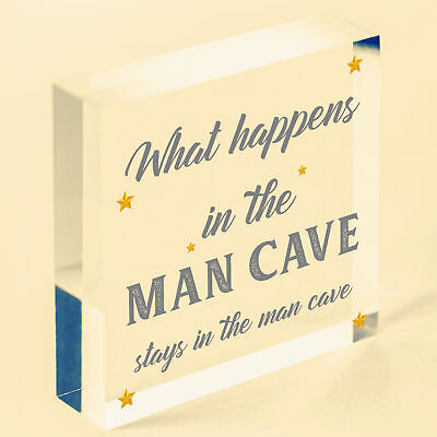 Vintage Man Cave Plaque Sign Novelty Gift FUNNY QUOTE - Games / Boys Room