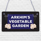 Vegetable Garden Personalised Hanging Allotment Greenhouse Garden Shed Sign