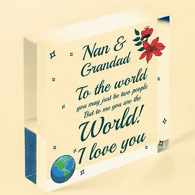 Special Nan And Grandad Gift Wooden Heart Grandad Nan Birthday Gift Grandparent