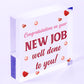 Congratulations New Job Leaving Gift Boss Friend Colleagues Good Luck Signs