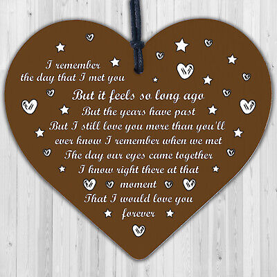 Handmade Boyfriend Girlfriend Husband Wife Gift Wooden Heart Valentines Day Gift