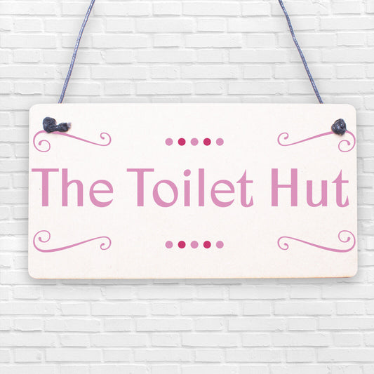 The Toilet Hut Shabby Chic Bathroom Sign Seaside Plaques Beach Nautical Gifts