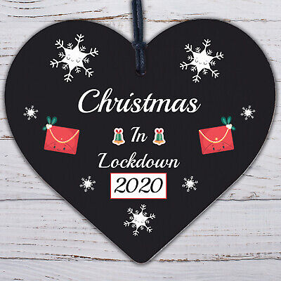 2020 Christmas Lockdown Mirror Acrylic Bauble Tree Decoration Gift Keepsake