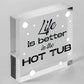 Novelty Hot Tub Sign Garden Decor Hanging Wall Shed Outdoor Plaque Pool Party