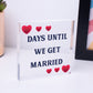 Wedding Countdown Chalkboard Plaque Sign Engagement Gift Fiance Mr & Mrs