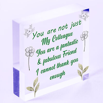 Colleague Fantastic Friend Wooden Heart Plaque Friendship Thank You Work Gift