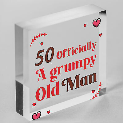 Rude 50th Birthday Funny Wooden Heart Birthday Gift For Dad Uncle Gift For Him