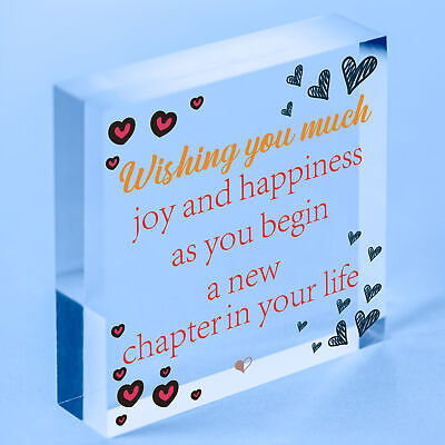 New Chapter Colleague Heart Plaque Sign Friendship FRIEND Leaving Thank You Gift