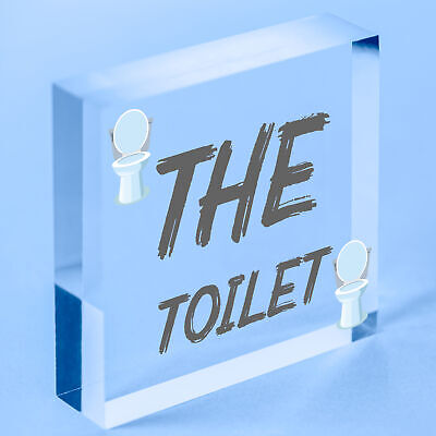 The Toilet Sign Marble Theme Hanging Bathroom Toilet Loo Sign Home Decor