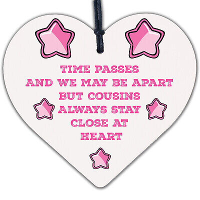 Cousin Friendship Gift Heart Birthday Christmas Card Gift Keepsake Family Plaque