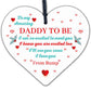 Dad Daddy To Be Gift Funny Novelty Wooden Heart Baby Shower Gift For New DAD