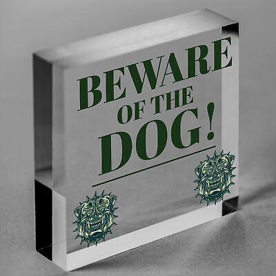 Beware Of The Dog Novelty Wooden Hanging Shabby Chic Plaque Dog Owner Sign Gift