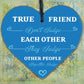 True Friends Judge Together Novelty Wooden Hanging Heart Plaque Friendship Gift