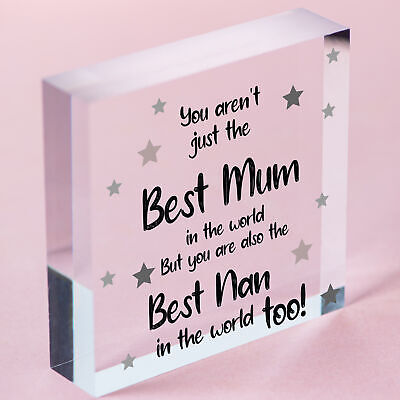 Cute Mother's Day Gift Card Wooden Heart Mum Gifts Nan Gifts Thank You Keepsake