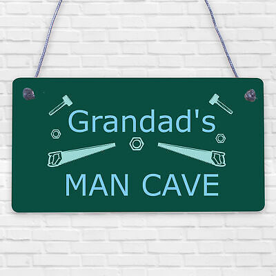 Grandads Man Cave Plaque Grandad Gifts For Christmas Gifts From Grandchildren