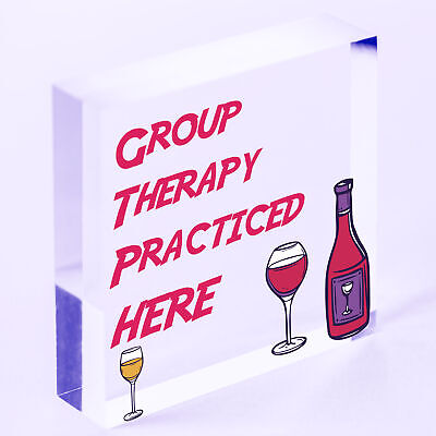 Group Therapy Vintage Retro Wall Door Decor Hanging Sign Bar Pub Garden Plaque