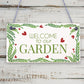 Welcome To Our Garden Novelty Shabby Chic Garden Shed Summer House Sign Gift