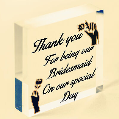 Thank You Wedding Gift Bridesmaid Gifts From Bride Groom