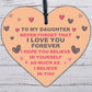 Special Gift For Daughter Wood Heart Birthday Gift Novelty Gift For Daughter