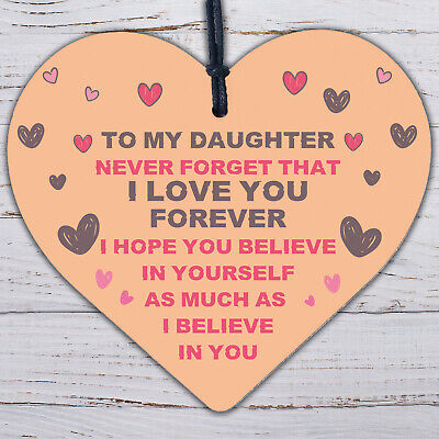 Special Gift For Daughter Wood Heart Birthday Gift Novelty Gift For Daughter