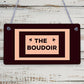 The Boudoir Vintage Shabby French Powder Room Hanging Plaque Bath/Bedroom Sign