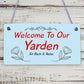 Yarden Sign For Outdoor Welcome Sign For Garden Summerhouse Home Gift