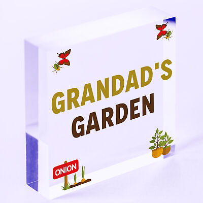 Grandads Garden Hanging Summer House Shed Sign Dad Birthday Gifts For Grandad