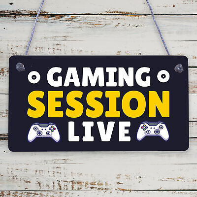 Gaming Live Sign Novelty Games Room Bedroom Gamer Gift For Boys Streamer