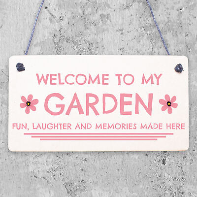 Garden Welcome Signs Novelty Garden Shed Plaques Home Decor Garden Gifts