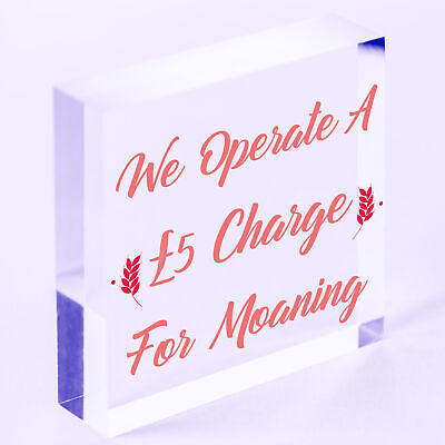 Charge For Moaning Funny Man Cave Home Bar Hanging Plaque Pub Gift Sign