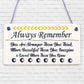 Always Remember Loved Wooden Hanging Plaque Friendship Love Sign Friends Gift