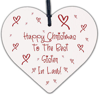 Christmas Gift For Sister In Law Engraved Heart Gift For Sister Hanging Decor