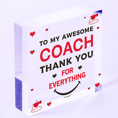 Best Football Gymnastics Dance Coach Gift Wooden Heart Thank You Gifts For Her