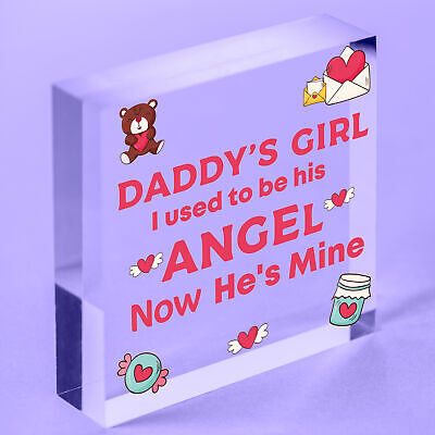 Daddy's Girl Wooden Heart Grave Memorial Father's Day Bereavement Sign Plaques