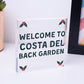 Funny Back Garden Sign Novelty Hanging Garden Shed Plaques Home Decor Signs